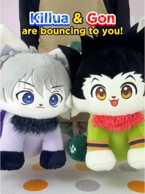 Killua & gon are bouncing to you together! #gon #killua  #plushies #stuffedanimals #killuacosplay #zoldyck #hunterxhunter #hxh #killuaxgon #killuazoldyck #gonfreecs #anime #hisoka #animeedit #plush #plushtoys #fyp 