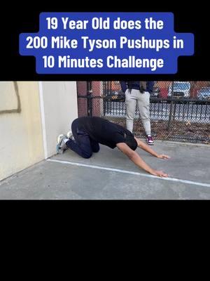 @Shaquille Segundo does the 200 Mike Tyson pushups in 10 minutes challenge. #pushups #pushupschallenge #pushupchallenge #miketysonpushups #foryou #foryoupage #foryour #foryourpage #challenge #workoutchallenge #fitnesschallenge #tiktokchallenge #workoutroutine #workouts #exercises #fitness #FitTok #calisthenics 