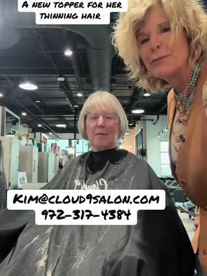 A new topper for thinning hair #cloud9salonspaboutique #kimcloud #stylist #toppers #thinninghairstyle #inspirewomen #thinninghair #hairtoppers #thinhair #humanhairtopper 