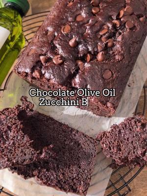 The full recipe for this Chocolate Olive Oil Zucchini Bread is on biteswithbri.com. You can also google “chocolate zucchini bread bri”. #oliveoil #zucchinibread #chocolate #breakfast #sweettreats #bakingrecipe #bakingszn #healthyrecipes #hiddenveggies #recipesoftiktok #fyp #foodblogger 