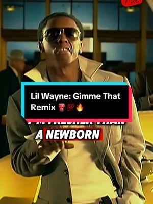 Let’s keep it 💯—Wayne’s verse on ‘Gimme That’ is untouchable. The flow, the bars, the delivery—straight murder. He been doing this so long, it’s effortless. Wayne on this track is a cheat code, and it’s a reminder why he’s the mf GOAT 🐐⛽️💯🔥 Meanwhile, Kendrick could never. All that ‘concious & poetic’ hype, but where’s the energy, the lyricism, the punchlines that hit like this? Pulitzer don’t mean nothing when Wayne’s out here dropping bars that make you rewind the whole song. K.Dot ain’t even in the same league.  Stop playing with Weezy! 😤⛽️💯🔥 #Fyp #rapfuel #hiphop #rap #music #culture #rapgame #bars #lilwayne #kendrick #youngmoney #cashmoney #pglang #tde #beef #drake #nicki #chrisbrown 