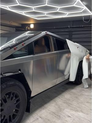 Wrapping a Cybertruck in Gloss White 🤍 #vinylwrap #carwrap #vinylwrapping #carwrapping #wrapping #wraps #wrappedcars #vehiclewrap #trending #foryou #fyp #elonmusk #tesla #cybertruck #carsoftiktok 