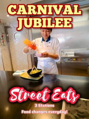 Carnival Jubilee Street Eats! Food Changes Everyday! Free and Included #carnivalcruise #carnivaljubilee #cruisetips #cruisefun #cruisefood #streetfood #dumplings #cruisewithblake 