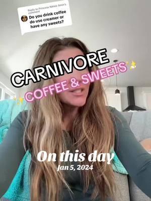 #onthisday  Coffee & Sugar cravings have been my top questions through the past year. . Check out my playlists for more CARNIVORE tips and tricks🫶🏻 . #worldcarnivoremonth #carnivorewomen #carnivorediet #carnivorecommunity 