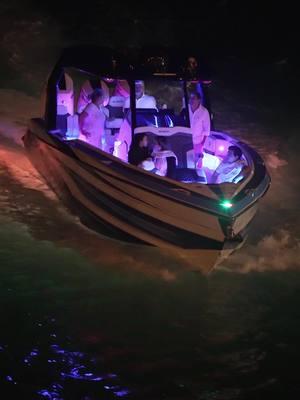 AMP Power Boat after dark from the bridge over the Haulover Inlet  #hauloverinlet #miami #powerboat #nightphotography 