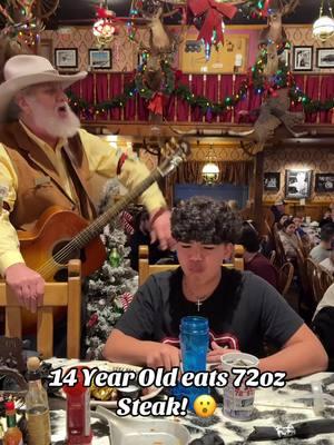 14 year old conquers the 72oz. Steak Challenge at the Big Texan in Amarillo Texas!🥩😮 #thingstodoinamarillo #bigtexan #amarillo #72ozsteak #amarillorestaurant ##uniquerestaurant #eatingcompetition #texas #steakchallenge #route66 #uniqueexperiences @Explore Amarillo 