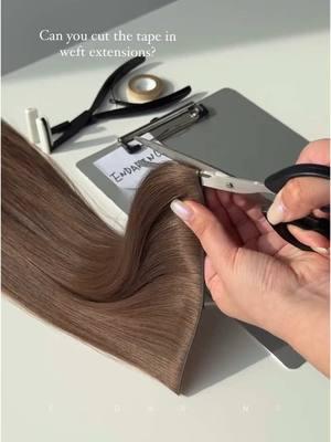 Yes! You can cut the tape weft to sizes you want🙌🏼🙌🏼 Made for DIY at home✅ Shop now with up to 15% off 🛍️ link in bio  #endaringhair #tapeinweft #invisibletapeextensions #tapeinhairextensions #diytapeinhairextensions #virginhairextensions