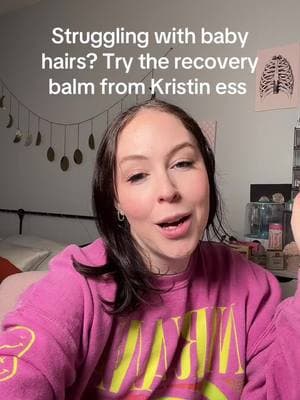 @Kristin Ess Hair this is the perfect haircare product!! #topproducts2025 #kristinesshair #kristiness #recoverybalm #postpartum #babyhair #slickback #slickbackbun 