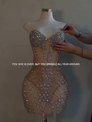 We sparkle 365 days of the year ✨  #glamdress #rhinestones #rhinestonedress #diamonddress #sparklydressfancydress #sparklydress 