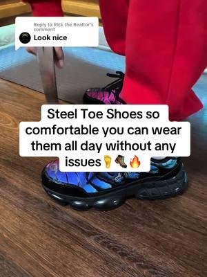 Replying to @Rick the Realtor The comfort level on these Steel Toe shoes will make you forget they are steel toe shoes! #shoes #shoe #shoeschallenge #shoecheck #shoegame #shoestyle #sneakers #sneaker #sneakerhead #sneakerheads #sneakernews #sneakertok #newshoes #safetyshoes #workshoes #safety #safetyfirst #construction #constructionlife #warehouse #warehouseworker #factory #factorywork #factoryworker #newyear 