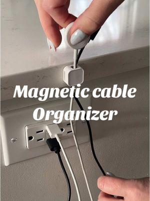 Keep your cables in place with these magnetic cable clips!  #homeessentials #cableorganizer #magneticcableholder #cableclips #organizationtips #newyearnewaura #tiktokshopjumpstart 