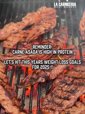 REMINDER:‼️ Carne Asada Is High In Protein!! Lets Hit Those Weight Loss Goals For 2025..  #carneasada #asada #protein #carnivore #carnivorediet #lacarnitaasada #mealprep #mealprepideas #asmr #asmrgrilling #grlling #bbq #weber #webergrills #mukbang 