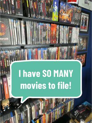 Grab a coffee and watch me put away a lot of movies. I was WAY overdue to do this #movietok #moviecommunity #filmtok #physicalmedia #bluraycollection 