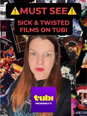 ⚠️SICK & TWISTED MOVIES ON TUBI⚠️ ✅FOLLOW FOR HORROR CONTENT  #tubi #sickandtwisted  #movierecommendations  #spooksandghoulzz #allthingshorror  #bestmoviestowatch  #disturbingmovies  #horror  #horrormovies  #horrorfilms @Tubi 