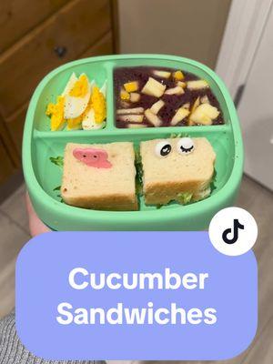 Do you eat cucumber sandwiches? How do you make them? I would love to try new ways to make them! ☺️ #cucumbersandwich #sandwich #lunch #toddlerlunch #toddlermom #toddlermealideas #smoothie #eggcooker #momlife #shelshelshelshel 