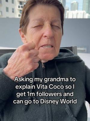 How’s she do? #vitacoco #coconutwater #coconut #grandma #grandmatok #onemillion #1m #disneyworld #sendmetodisney #fyp