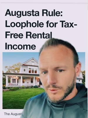 The Augusta rule (talk to a tax professional before renting out your home) #augustarule #taxes #income #realestate 