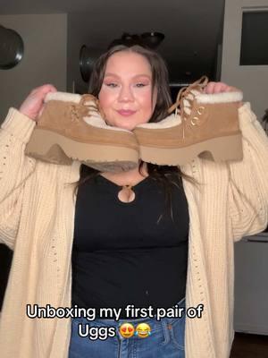 Wow, I hope I love these forever though 🥹 @UGG® #uggboots #uggunboxing #newuggs #firstuggs #plussizestyles #plussizefashionista #unboxingreel 