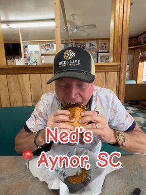 Do you know the best #hiddengem in Aynor, SC?  #whatsforlunch is a Ned Burger 🍔 in #horrycounty Some of the best #myrtlebeachfood This is a remake from 2024, PG version! 