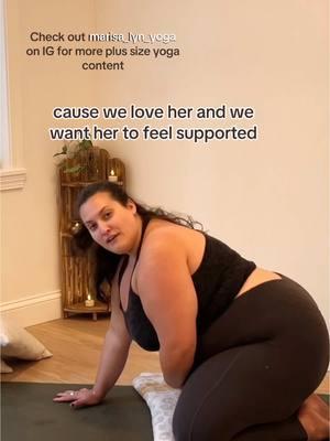 I made a whole page dedicated to my #plussizeyoga practice. I’d love it if you gave it a follow on IG. Marisa_lyn_yoga #Yoga #BodyConfidence #plussize 