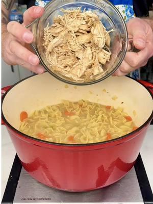 Easy Creamy Chicken Noodle Soup #EasyRecipe #soupseason #drewcooks #ploop 