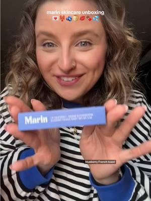 @Marin Skincare unboxing 🤭💌🍪🍫🍞🫐 #marinskincare #newskincare #unboxing #skincarefinds #lobsterlotion #creatorsearchinsights #fyp #liptreatment #lippies #lipbalm 