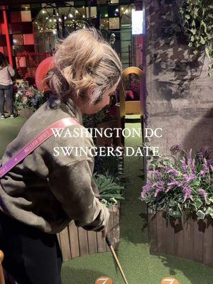 We were looking to have a chill date night on our trip in Washington DC and we came across this mini golf place where we had alot of fun ⛳️ #washingtondc #thingstodoindc #dupontcircle #swingersdc #minigolf #datenight #dateideas #couples #traveltiktok #fundateideas #dcnightlife #dcdateideas 