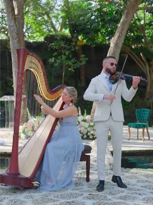 Wedding Ceremony - Can’t Help Falling in Love Harpist @harpist_karina  Venue @Miami Wedding Venue  Suit @mygroomsroom @sartori_amici  . . . #miamiwedding #thebarn305 #weddingviolinist #ronnymorenoviolinist #canthelpfallinginlove