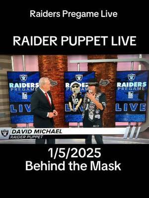 Raiders Pregame Live. Behind the Mask. RAIDER PUPPET @Las Vegas Raiders #dontmesswiththeraiderpuppet #raiderpuppet #raidernation #raiders #behindthemask #fyp #foryourpage 