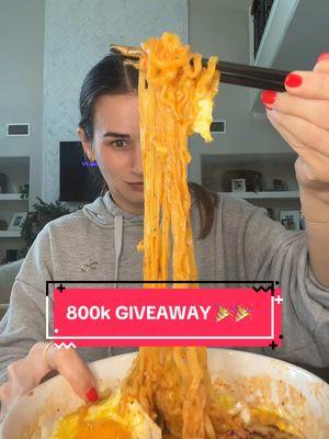 800k GIVEAWAY 🥰❤️ to enter all you need to do is follow me like this video and comment on this video! To be eligible you need to be 18 years or older live in the US and have a Venmo account! I’ll be picking 2 winners this coming Friday Jan 10th!  #mukbang #ramen #giveaway #lunch #eatwithme #foodtiktok #fyp 