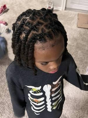 Detox and fresh retwist! #locsdetox #freshretwist #backtoschoolhair #kidswithlocs #sonson 