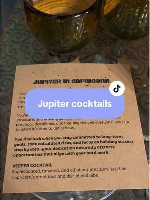 Astrology cocktails on Jupiter for NYE! #astrology #zodiac #zodiaccocktails #astrologytiktok #astrologycocktails #jupiter #spaceparty #cocktailparty #jupitersigns #jupiterzodiac #newyears #newyearsparty #cocktailstation #aquarius #witchtok #astrologytiktok 