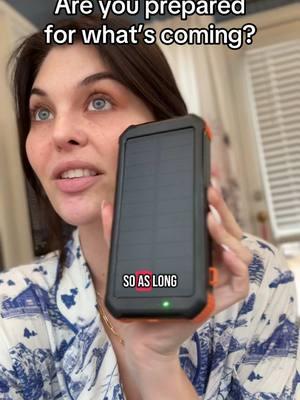 Seriously are yall READY for the unknown cause it’s getting wild out here yall 🫠 Solar power battery solar power charger bank #solarpowerbank #solarpower #solarpowered #solarbatterycharger #emergencyprep #prep #emergencykit #bugoutbag #prepper #emergency #emergencyprepardness #emergencytool #emergencykit #prepperessentials  