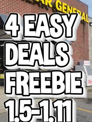 4 Easy Dollar General  Deals: Freebie 1.5-1.11 🛒🛍 Hit That ❤️ Button  #dollargenralcouponing #dollargeneralcouponingthisweek #dollageneralfreebies #dollgeneralfinds #freebies  #moneymakers #coupons #couponersoftiktok  #couponerdeals 