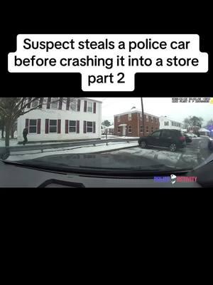 Suspect steals a police car before crashing it into a store part two #cop #cops #copsoftiktok #copsontiktok #copsontiktok🎬👮‍ #arest #bodycam #arrested #bodycamcops #foryoupage #fyp #bodycams 