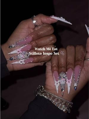 Fav set of the year 🤍🫧✨ Stiletto Inspo Set  #viral #nails #CapCut #nailtech #nailvideos #nailinspo #junknails #blingnails #nailtutorial #trending #nailtok #nailapplication #trendynails 