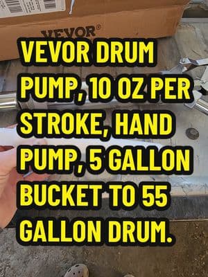 VEVOR DRUM PUMP, 10 OZ PER STROKE, LEVER ACTION BARREL PUMP, FITS FROM 5 GALLON BUCKETS TO 55 GALLON DRUMS, FUEL. OIL AND DIESEL. #drumpump #fyp #pump #pumping #fuelpump #fuel #pumpingdiesel #vevor  #transferpump #vevorproducts #leveractionpump #pumps #fy #handpump #handpumping #ttslevelup #mademyyear #ttsdelightnow #giftguide #spotlightfinds #treasurefinds #christmassale #christmassales #lookatthat #christmasdeals #savings #tiktokshoplastchance #tiktokshopnewyearnewaura #TikTokShop #tiktokshopping #trending2024 #viralvideos #onsale #flashsale #giftideas #giftidea #tiktokshopfinds #tiktokmademebuyit #foryou #foryoupage #trending #wow #tiktokmademedoit #getyours #today #tiktokfinds #tiktokfind #tiktokviral #tiktokviralvideo #tiktokviraltrending #ttsacl 