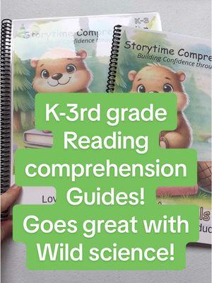 Help your child with reading comprehension with our new storytime comprehension guide! (it was actually released a few weeks ago) but it now has a new format! After many people asking, we offer it laminated now. :) #homeschooling #learningresources #howtohomeschool #strugglingreaders #readinghelp #learningactivities #learningathome #elementaryteacher #homeschoolers 