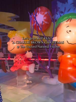 ICE feat. A Charlie Brown Christmas @ the Gaylord National Harbor 🎄✨it was such a cool experience 🥰 #iceacharliebrownchristmas #charliebrown #charliebrownchristmas #icesculpture 