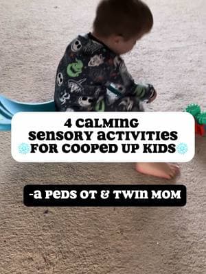 Are you ending winter break with…..more snow days? 😅❄️  Kids’ brains need the right types of sensory input to help keep them emotionally regulated, which is part of why we can see LOTS of dysregulation on snow days (in addition to being way out of routine). Here are some easy activities we can work in to help! 🍩Play dough & kinetic sand are great for calming input to the hands. Using tools that go along with these can increase the sensory input AND add a goal-directed component, which can help regulation! 🛝 Swinging and sliding are regulating because they give the brain linear vestibular input. Kids can also get this from toys that rock, or just rocking back and forth on their bottom on carpet! 🧩Puzzles are a great, quiet, goal-directed activity. Just make sure the challenge is low if your child isn’t used to puzzles. (We don’t want to place a high demand on top of dysregulation.) Once they master the easier puzzle, introduce a harder one. #pedsot #momlife #preschoolactivities #toddlermom #sensory #emotionalregulation 