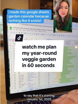 stop googling stuff to plan a garden! 🚨 calling all beginner vegetable gardeners!! 🚨 it’s all in my calendar haha. i spent hundreds of hours coding this so we could plan gardens in only a couple minutes rather than our wacko post it note / journal / google cal / oops i forgot method! it includes herbs and there’s a cut flower version too. 🌼 🌿 #seedstarting #gardenplanning #gardencalendar #gardentemplate #backyardgarden #vegetablegarden #creatorsearchinsights 