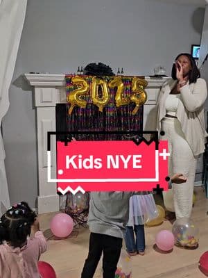 Our first Balloon Drop with the kids for NYE. All before bedtime! #happynewyear #kidsnye #nyewithkids #tiktokwithkids  #creatorsearchinsights #balloondrop  #momsoftoddlers 