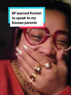 The night before he met my parents, he said, "Can you help me? Am I saying this right?" I was shocked and shed a little tear. He has been practicing Korean on his own. ❤️ I had no idea he was planning on doing this. He wants to know all aspects of me, including my culture, heritage, and language. Everyone tell my BF he's the cutest. Also I'm not laughing at him! I promise. ❤️ I was just shocked and laughter was my response. And there was barely anything I had to correct. Also the meeting went well. (I didn't record it) He was in fact nervous, but he didn't mess up!  #boyfriend #meetmyparents #bf #korean #learnkorean #Relationship #ldr #남자친구 #interracialcouple #한국어 