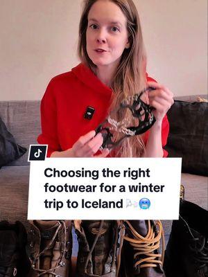 Heading to Iceland this winter? Let’s talk boots! 🥾❄️   Choosing the right footwear is key for icy adventures 🌬️🥶 We’ve tested 5 popular boot brands and are sharing what works best for Iceland’s winter conditions 🧊✨ And don’t forget those micro-spikes! ⚠️   Which boots are you bringing? Any recommendations? ❤️   Drop your thoughts in the comments, and feel free to ask any questions! 💬😁👇 #packingforiceland #whattopackforiceland #whattoweariniceland #icelandtravelguide #iceland #thingstodoiniceland #howtotraveliceland #icelandtraveltips #whattodoiniceland #icelandtravel #goingtoiceland #bucketlist #icelandbucketlist #icelandvlog #travel #travelbucketlist #icelandadventure #outdoorwear #outdoorgear #outdoor #Outdoors #outerwear #outdoorhikinggear #travel #fyp #foryou #foryoupage