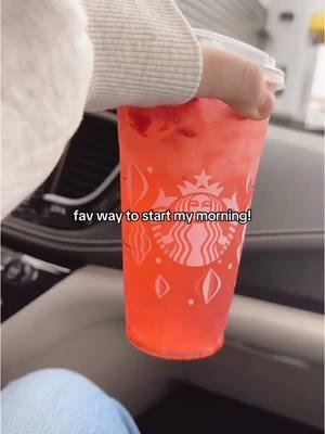 so fire #strawberryacai #starbucks #relatable #morning #refresher #basic #ilovestarbucks #real #fyp #strawberry #morningroutine #essential #goodday 