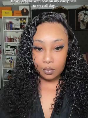 I love me a  juicy wet curls look HAIR @Wiggins Hair Store #wiginfluencer #foryoupage #curlywigs #curlywiginstall #definingcurls #wigtutorial #wetcurls #upcomingwiginfluencer #wiginfluencing #wigstyling