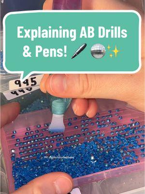 Replying to @Emily_Unicorn05 Explaining AB Drills & Pens! 🖊️ 🪩✨I hope this helps and helps you have a good time placing AB drills! #diamondartwithave #viral #diamondpainting #diamondart #diamondartkits #fypfyp #questionandanswers 