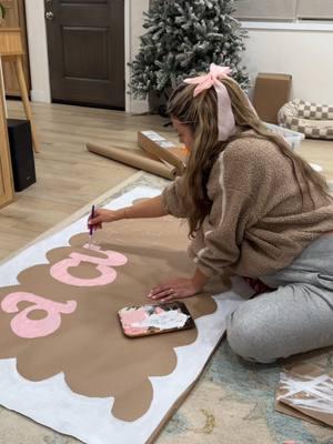 Forever a DIY momma.🌸🥹💕  #DIY #babyshower #diybabyshower #girlmom #diybanner