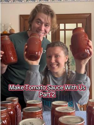 part 2 of making tomato sauce 🍅 #gardening #canning #tomatosauce #foodpreservation 