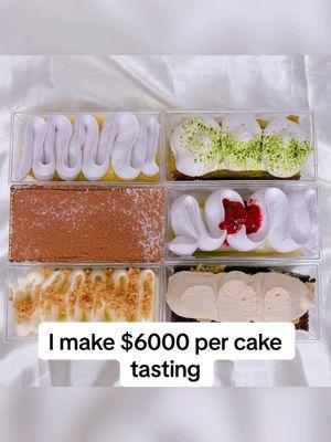 I make $6000 per cake tasting 🍰🎂 #bakersoftiktok #caketasting #caketastingbox #sanantonio 